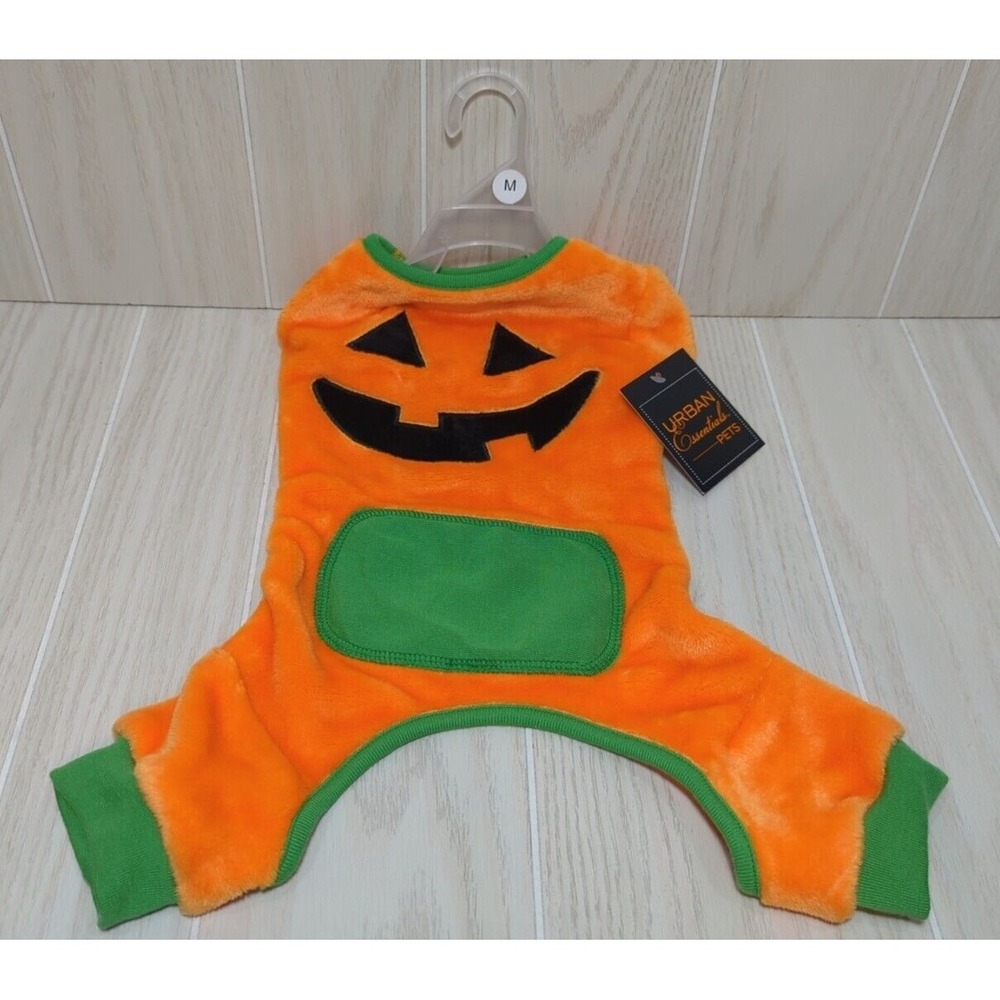 Urban Essentials plush Pumpkin Dog Clothes Halloween Costume M Medium